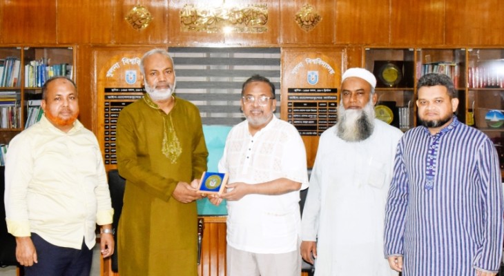 খুবি উপাচার্যের সঙ্গে ববি উপাচার্যের সৌজন্য সাক্ষাৎ